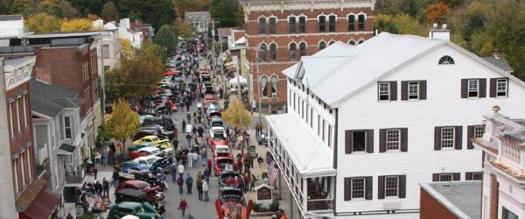 aerial view of the way we were car show in ballston spa