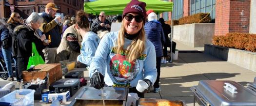 woman at chowderfest table