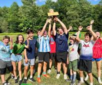 kids cheer at summer camp