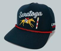 saratoga hat with horse and jockey