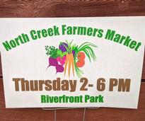 sign for North Creek Farmers Market
