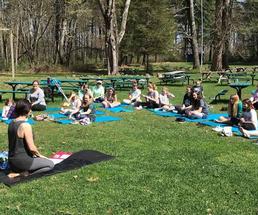 outdoor yoga camp