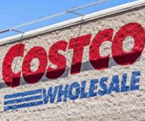 costco wholesale painted on building