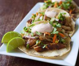 korean tacos with lime slices