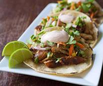 korean tacos with lime slices