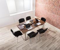 table and chairs in an office space