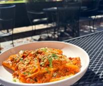 pasta on patio