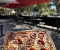 pizza on patio