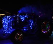 holiday lighted tractor