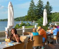 patio dining by saratoga lake