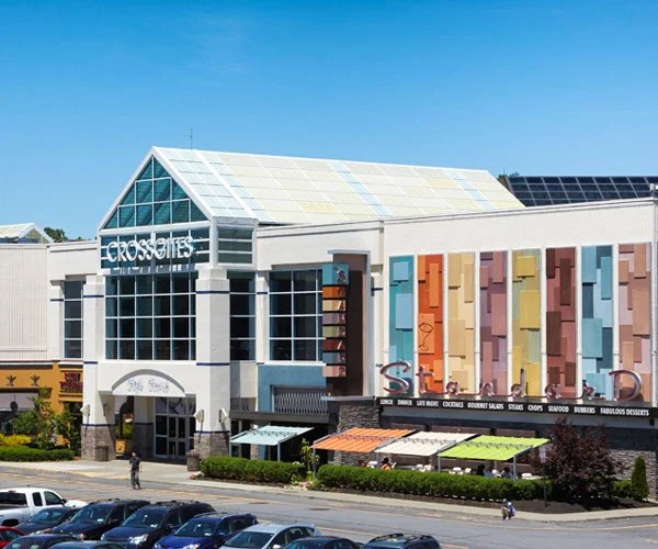 the exterior of crossgates mall