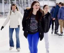 teenagers ice skating