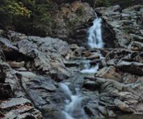 waterfall over rocks