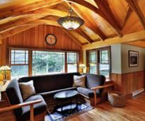 sitting area in a lodge or vacation rental
