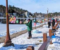 ice sun catchers in saranac lake