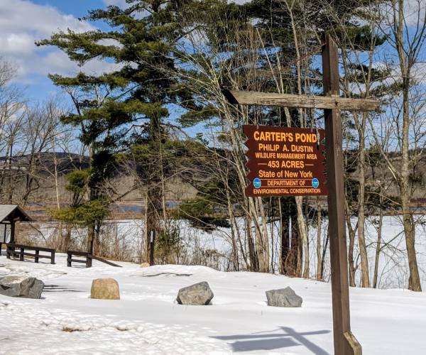 Carters Pond sign