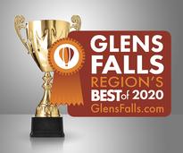 trophy with 2020 glens falls region's best badge