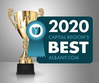 trophy with 2020 capital region's best badge