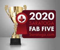trophy with 2020 fab five badge