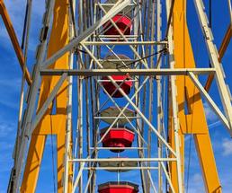 red and yellow ferris wheel