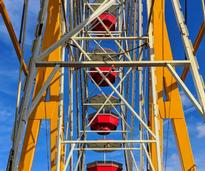 red and yellow ferris wheel