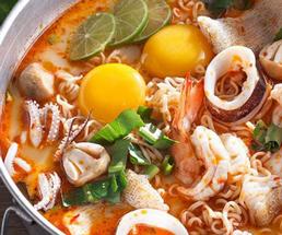 a Thai soup with seafood