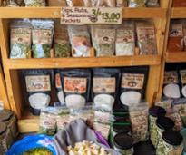 display of spices and similar foods for sale