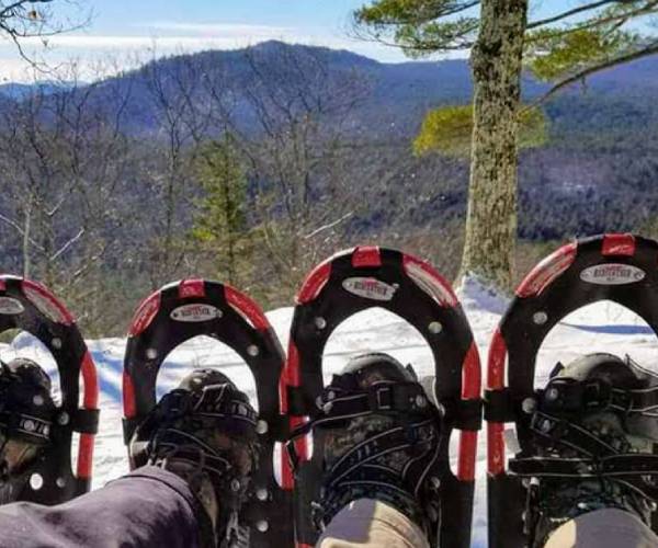 snowshoes on summit