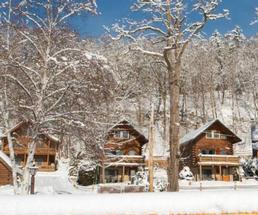 cabins in the winter