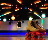 skates on a roller rink