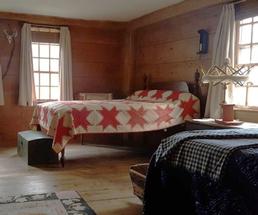 bedroom inside a historic home