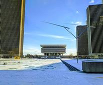 empire state plaza in winter