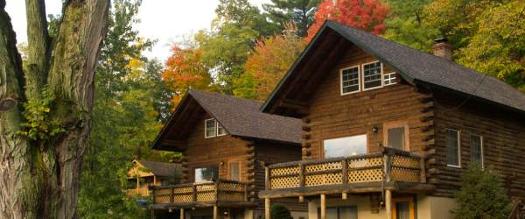 cabin lodges in the fall