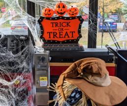 trick-or-treat sign