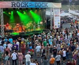 rock the dock crowd in lake george