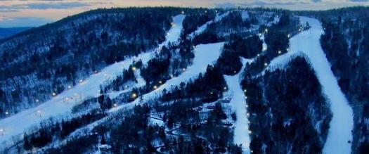 west mountain ski area at night