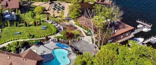 aerial view of lodges at cresthaven