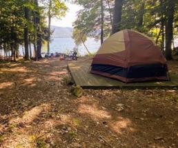 island camping on lake george