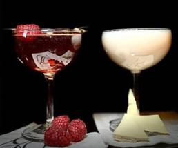 two valentine's day cocktails