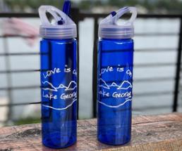 two love is on lake george water bottles