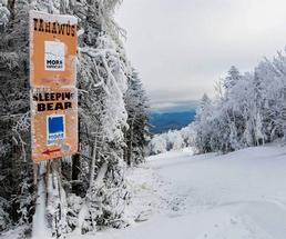 ski mountain trail sign