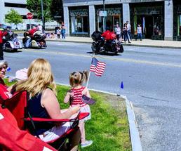 people watching a parade