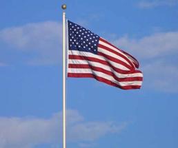american flag on a flagpole