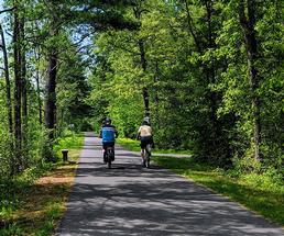  people riding bikes on warren county bikeway