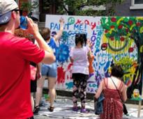 people painting at art on lark