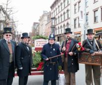 men dressed up for the Troy Victorian Stroll