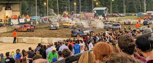 demolition derby at the county fair