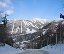 the road up to whiteface mountain