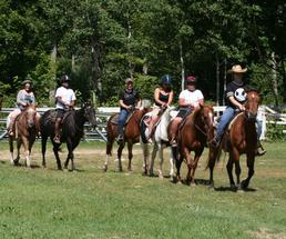 group horseback riding