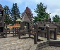 large wooden playground